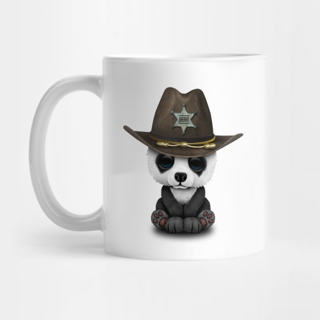 Cute Baby Panda Sheriff by jeffbartels